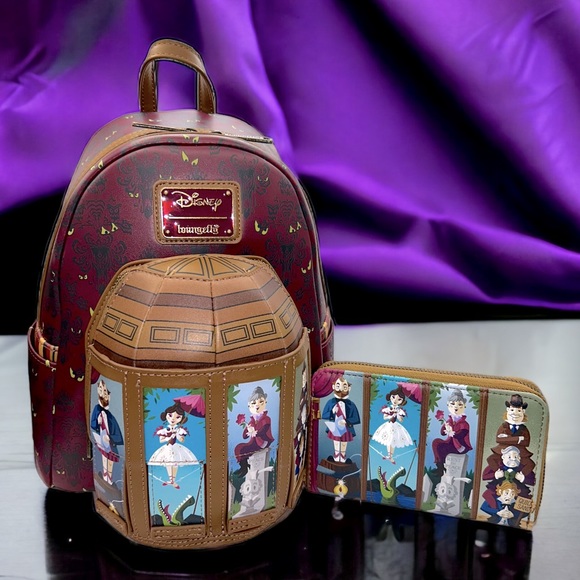 Loungefly Handbags - Haunted Mansion Stretching Room Portraits Backpack & matching Zip Around Wallet
